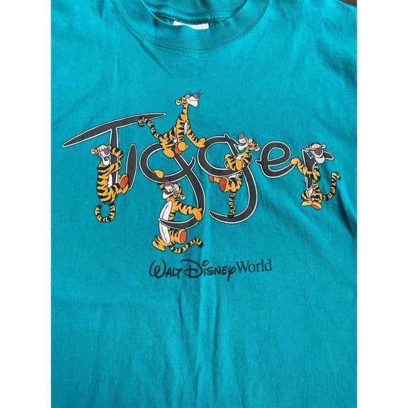 Vintage Walt Disney World Tigger Teal Shirt Medium - Picture 4 of 9